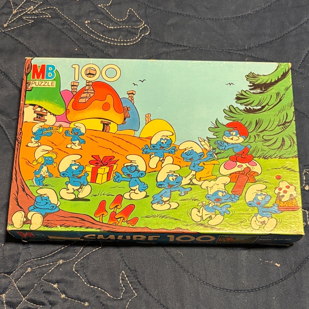 MB Smurf 100-Piece Puzzle - Blue